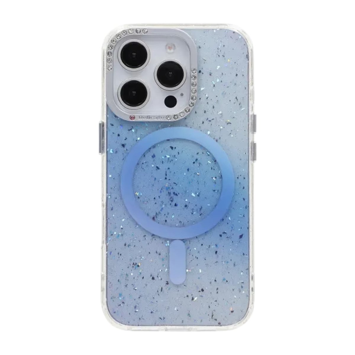 iPhone 16 Pro Max Deksel Glitter Diamond MagSafe Blå
