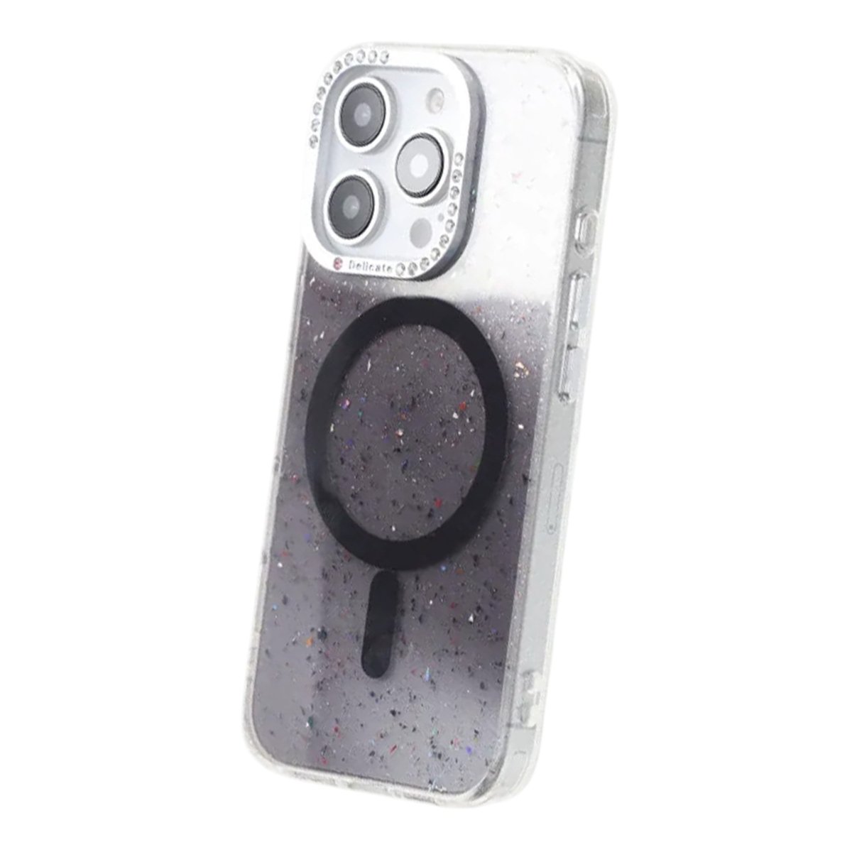 iPhone 16 Pro Max Deksel Glitter Diamond MagSafe Svart