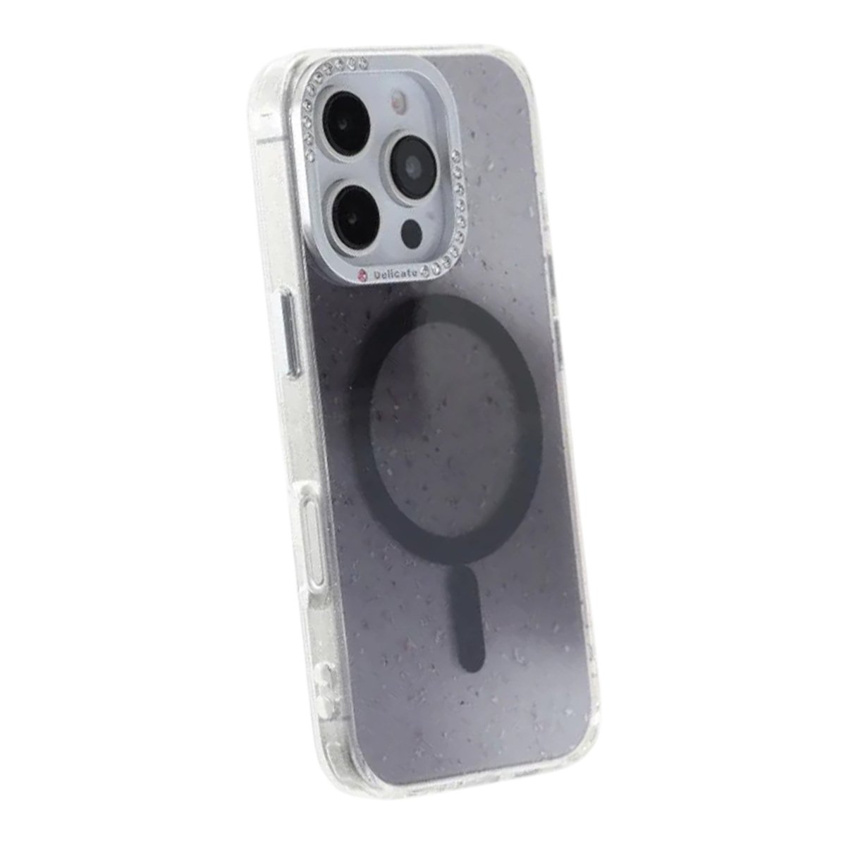 iPhone 16 Pro Max Deksel Glitter Diamond MagSafe Svart