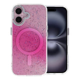 iPhone 16 Deksel Glitter Diamond MagSafe Rosa