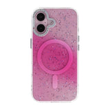 iPhone 16 Deksel Glitter Diamond MagSafe Rosa