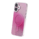 iPhone 16 Deksel Glitter Diamond MagSafe Rosa