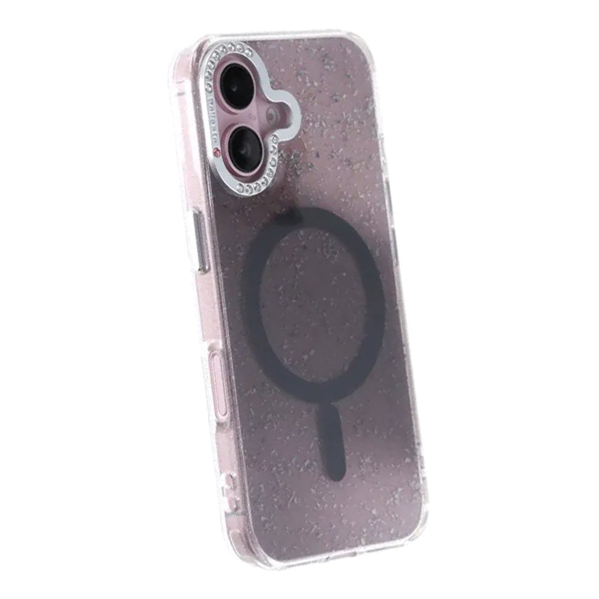 iPhone 16 Deksel Glitter Diamond MagSafe Svart