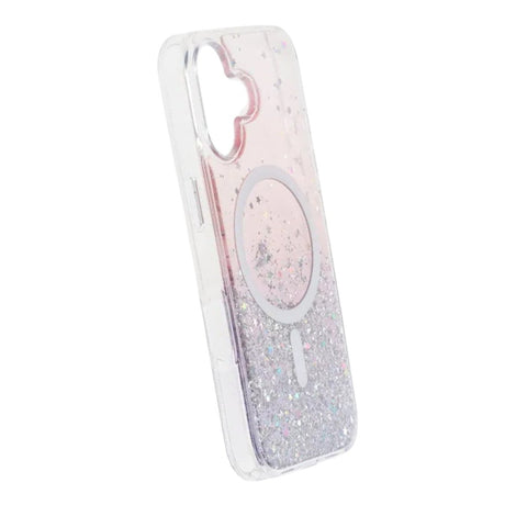 iPhone 17 Deksel Glitter Stjerner MagSafe Lilla