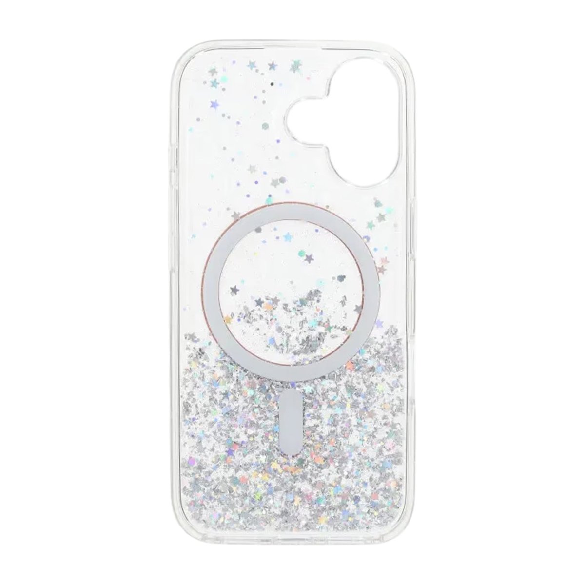 iPhone 17 Deksel Glitter Stjerner MagSafe Oransje