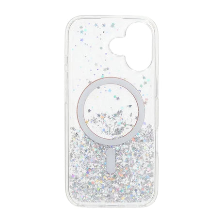 iPhone 17 Deksel Glitter Stjerner MagSafe Oransje