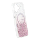iPhone 17 Deksel Glitter Stjerner MagSafe Rosa