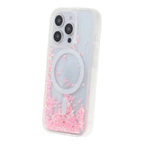 iPhone 16 Pro Max-deksel Diamond Quicksand MagSafe Rosa