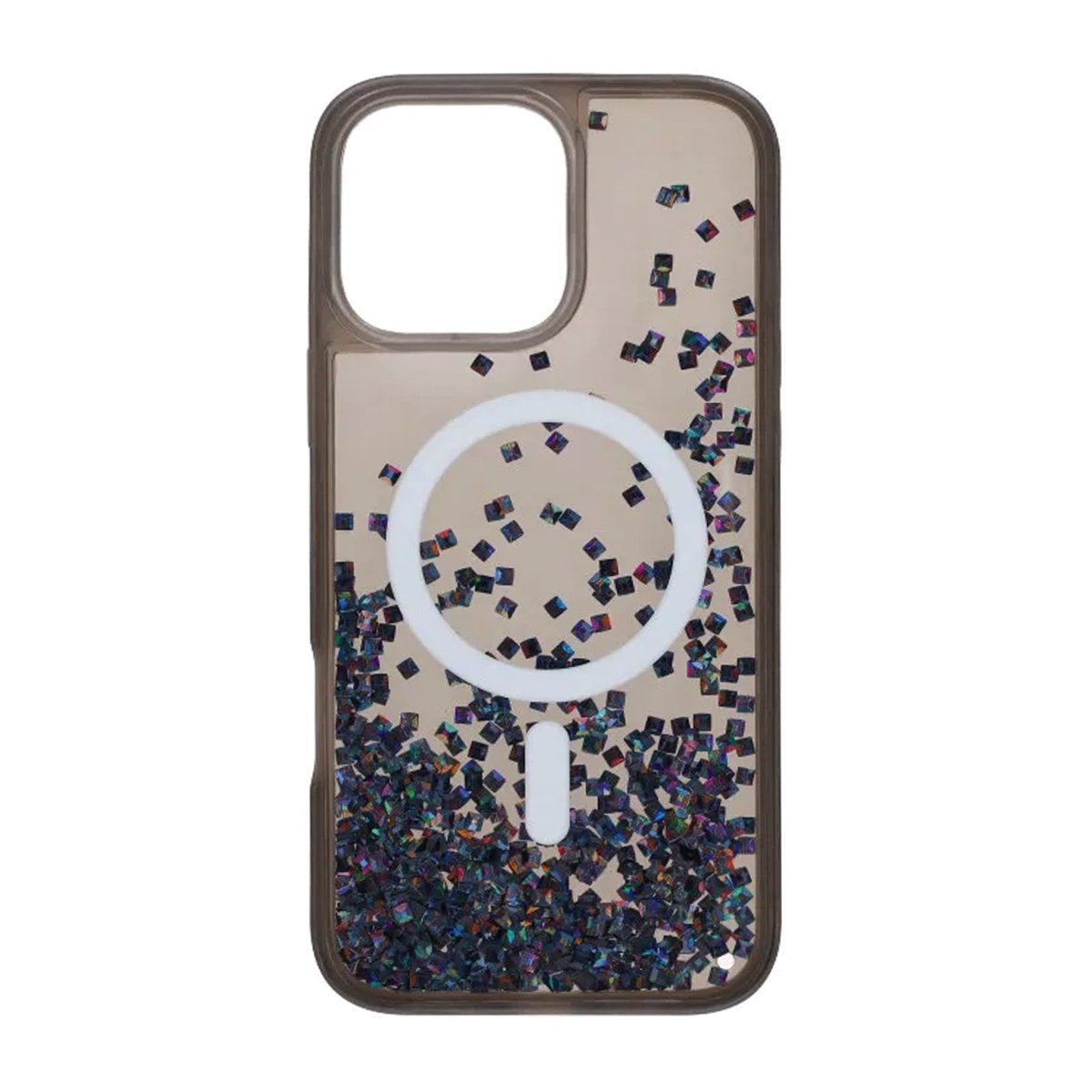 iPhone 16 Pro Max-deksel Diamond Quicksand MagSafe Svart