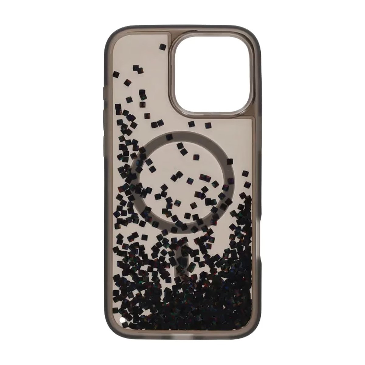iPhone 16 Pro Max-deksel Diamond Quicksand MagSafe Svart