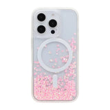 iPhone 16 Pro-deksel Diamond Quicksand MagSafe Rosa