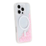 iPhone 16 Pro-deksel Diamond Quicksand MagSafe Rosa