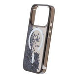 iPhone 17 Pro Max-deksel Diamond Quicksand MagSafe Svart