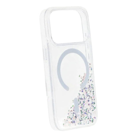 iPhone 17 Pro Max-deksel Diamond Quicksand MagSafe Hvit