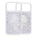 iPhone 17 Pro Max-deksel Diamond Quicksand MagSafe Hvit
