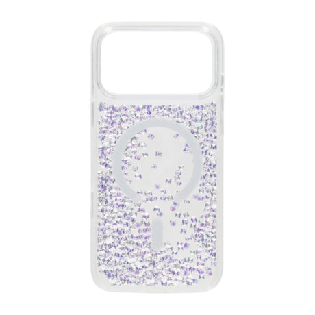 iPhone 17 Pro Max-deksel Diamond Quicksand MagSafe Hvit