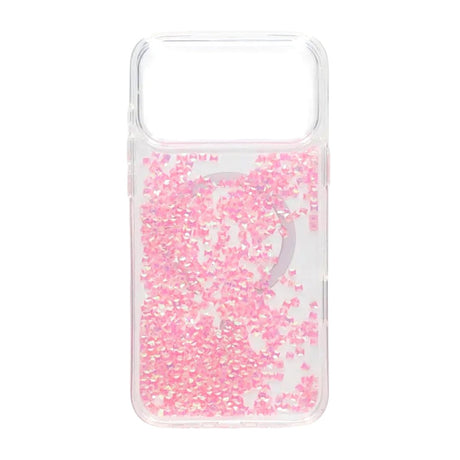 iPhone 17 Pro-deksel Diamond Quicksand MagSafe Rosa