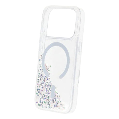 iPhone 17 Pro-deksel Diamond Quicksand MagSafe Hvit