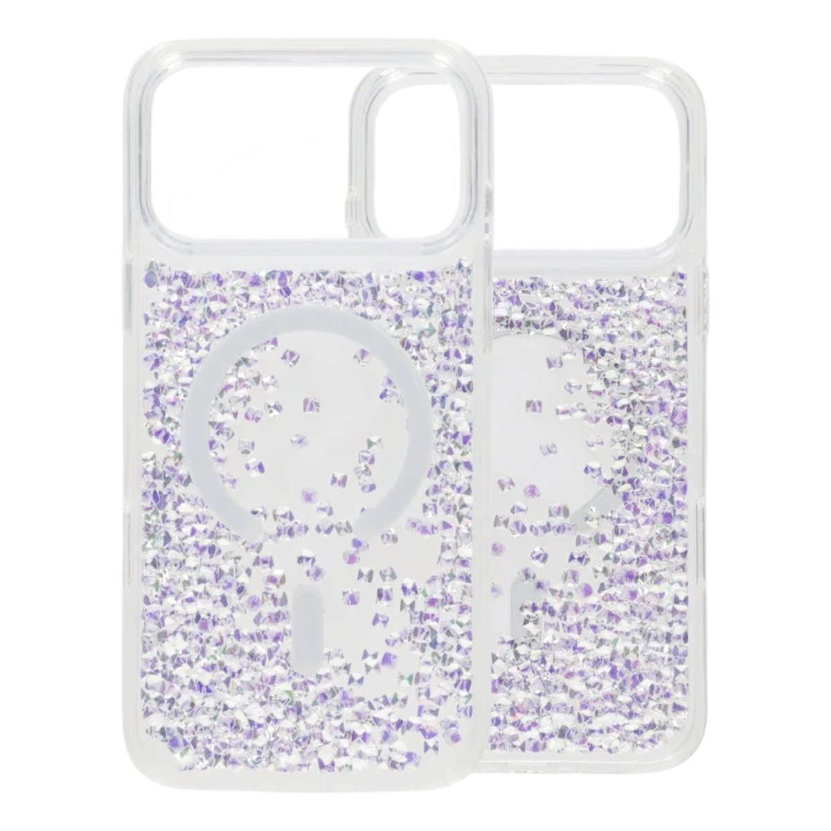 iPhone 17 Pro-deksel Diamond Quicksand MagSafe Hvit