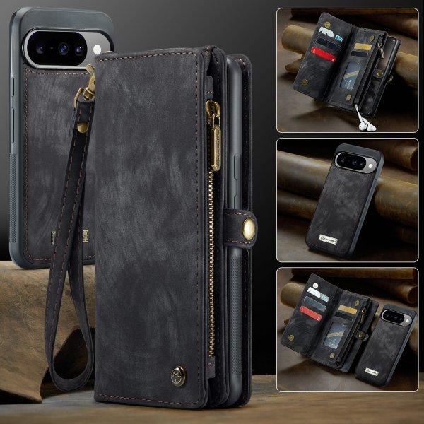 CaseMe Google Pixel 10/Pixel 10 Pro Etui 008 Series Avtakbart Deksel Svart