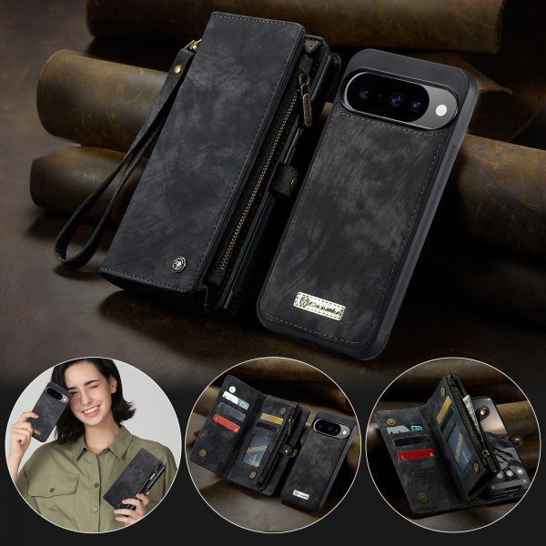 CaseMe Google Pixel 10/Pixel 10 Pro Etui 008 Series Avtakbart Deksel Svart