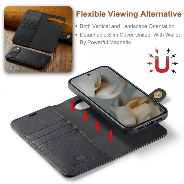 Dg.Ming Google Pixel 10/Pixel 10 Pro Etui Avtagbart Deksel Svart