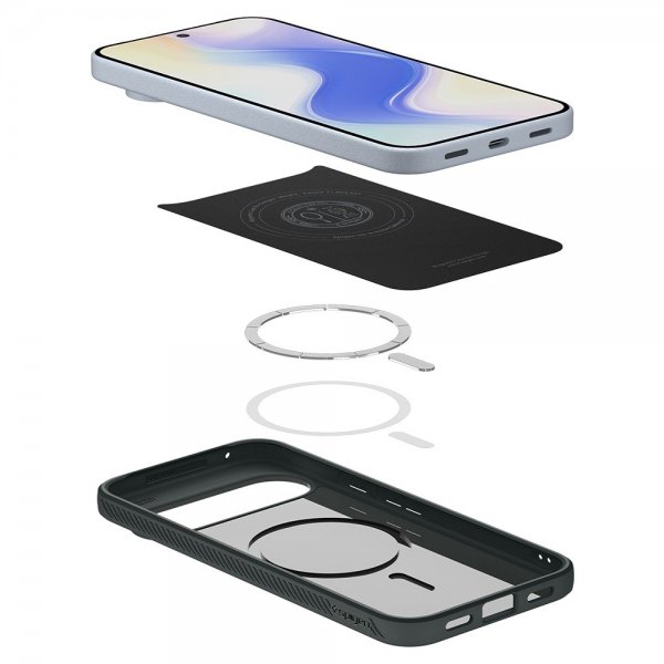 Spigen Google Pixel 10/Pixel 10 Pro Deksel Liquid Air MagFit Abyss Green