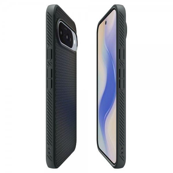 Spigen Google Pixel 10/Pixel 10 Pro Deksel Liquid Air MagFit Abyss Green