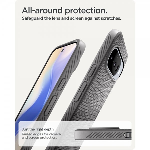 Spigen Google Pixel 10/Pixel 10 Pro Deksel Liquid Air MagFit Marble Gray