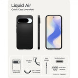 Spigen Google Pixel 10/Pixel 10 Pro Deksel Liquid Air Matte Black
