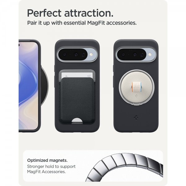 Spigen Google Pixel 10/Pixel 10 Pro Deksel Nano Pop MagFit Black Sesame