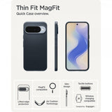Spigen Google Pixel 10/Pixel 10 Pro Deksel Thin Fit MagFit Metal Slate