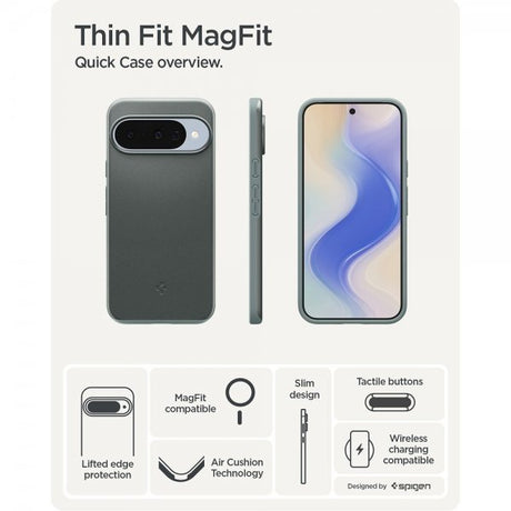 Spigen Google Pixel 10/Pixel 10 Pro Deksel Thin Fit MagFit Sage Green
