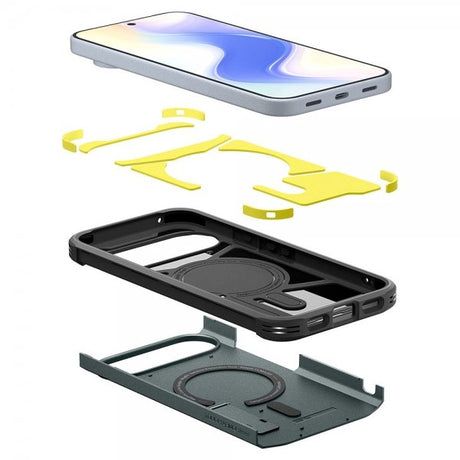 Spigen Google Pixel 10/Pixel 10 Pro Deksel Tough Armor MagFit Abyss Green