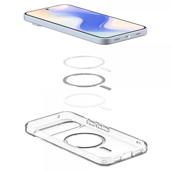Spigen Google Pixel 10/Pixel 10 Pro Deksel Ultra Hybrid MagFit Clear White