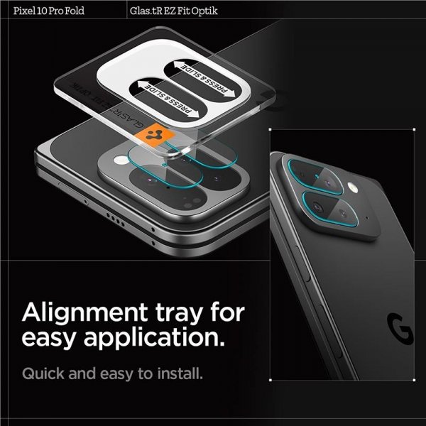 Spigen Google Pixel 10 Pro Fold Kamerabeskytter Glas.tR EZ Fit Optik 2-pakning