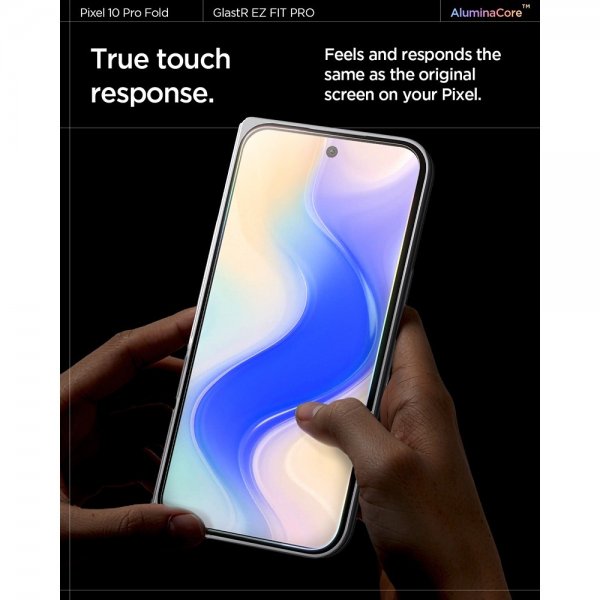 Spigen Google Pixel 10 Pro Fold Skjermbeskytter GLAS.tR EZ Fit Optik Pro 2-pakning