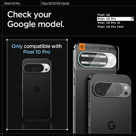 Spigen Google Pixel 10 Pro Kamerabeskytter Glas.tR EZ Fit Optik 2-pakning