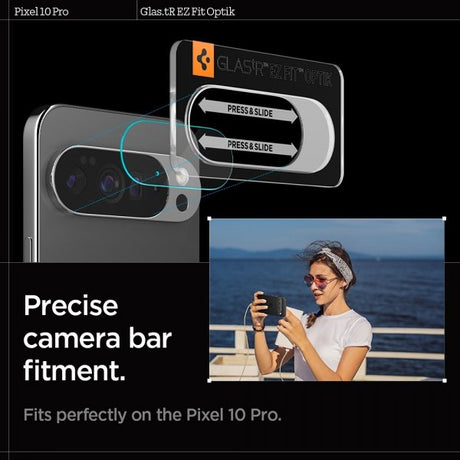Spigen Google Pixel 10 Pro Kamerabeskytter Glas.tR EZ Fit Optik 2-pakning