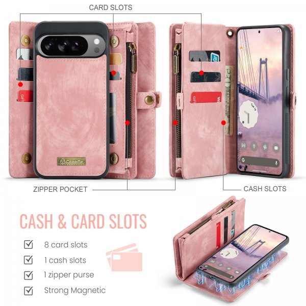 CaseMe Google Pixel 10 Pro XL Etui 008 Series Avtakbart Deksel Rosa