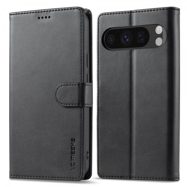 Lc.Imeeke Google Pixel 10 Pro XL Etui med Kortlomme stativfunksjon Svart