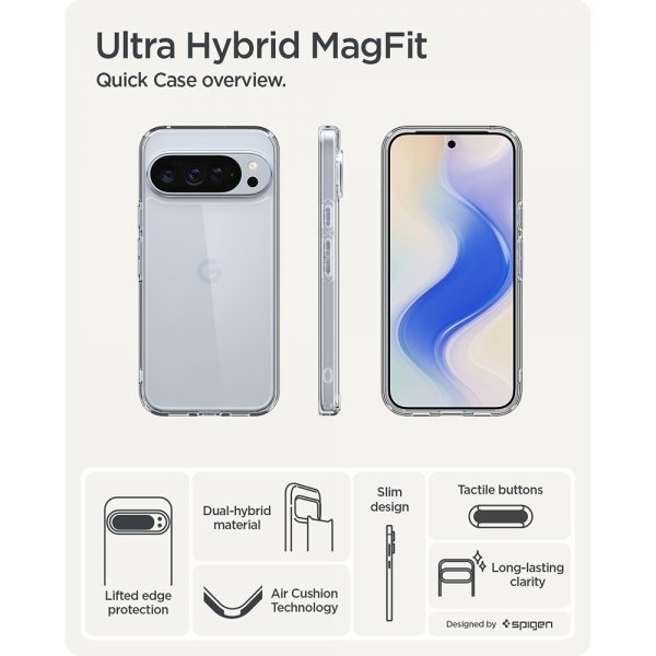 Spigen Google Pixel 10 Pro XL Deksel Ultra Hybrid Crystal Clear