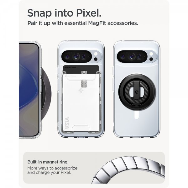 Spigen Google Pixel 10 Pro XL Deksel Ultra Hybrid MagFit Clear White