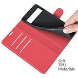 Google Pixel 6 Etui Litchi Rød