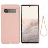 Google Pixel 6 Pro Deksel med Stropp Silikon Rosa