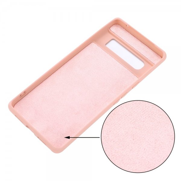 Google Pixel 6 Pro Deksel med Stropp Silikon Rosa