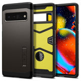 Spigen Google Pixel 6 Pro Deksel Tough Armor Gunmetal
