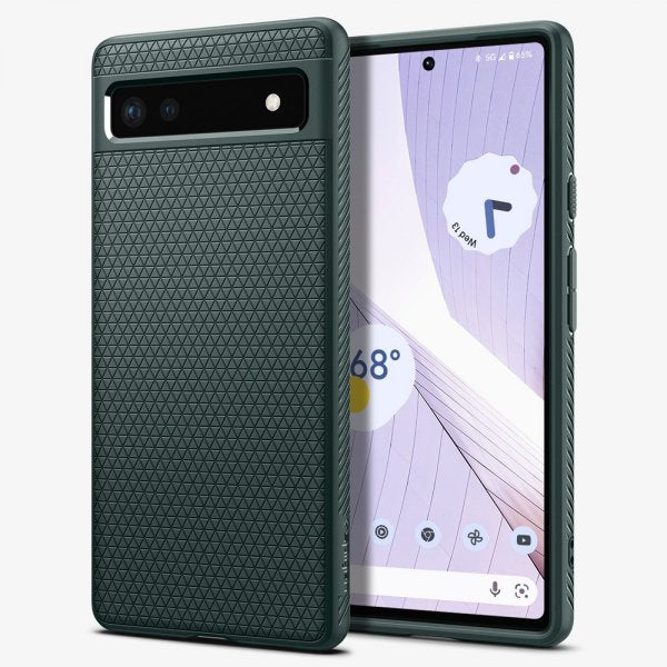 Spigen Google Pixel 6a Deksel Liquid Air Midnight Green
