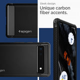 Spigen Google Pixel 6a Deksel Rugged Armor Matte Black