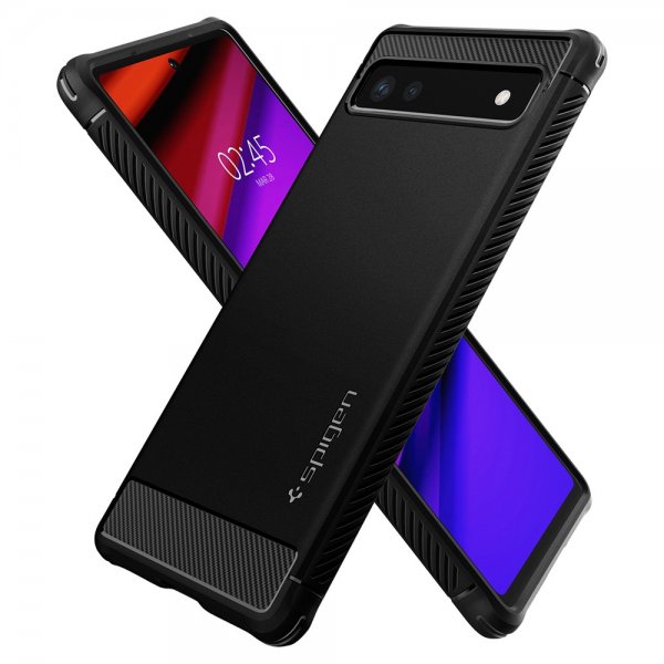 Spigen Google Pixel 6a Deksel Rugged Armor Matte Black